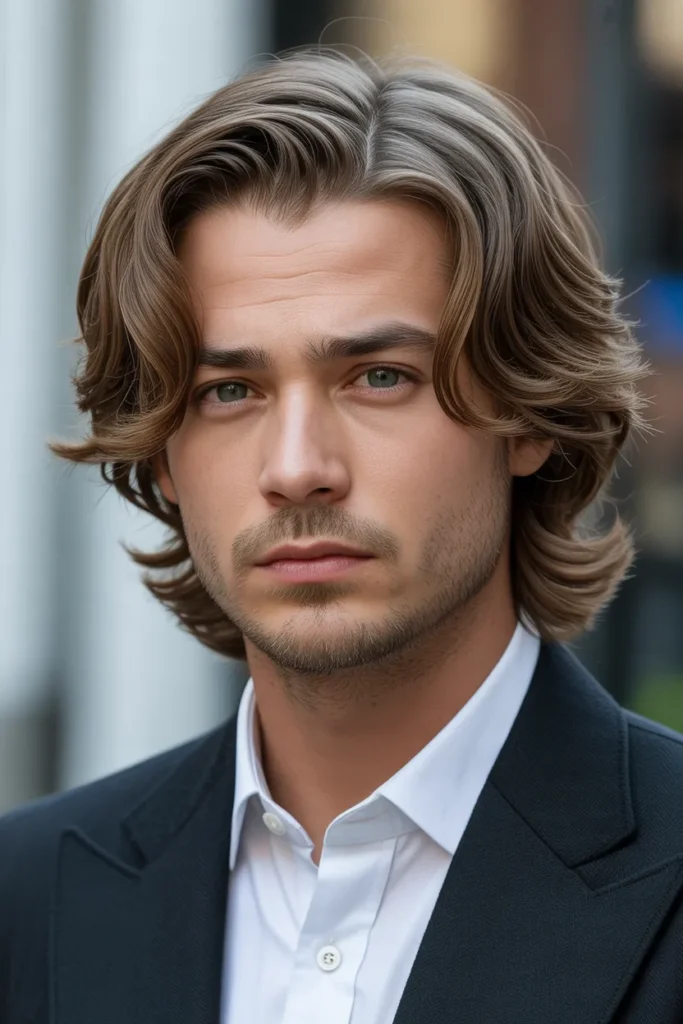 Low Fade with Long Top