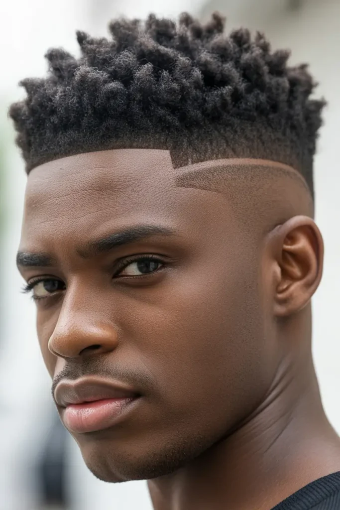 Low Fade with Natural Top