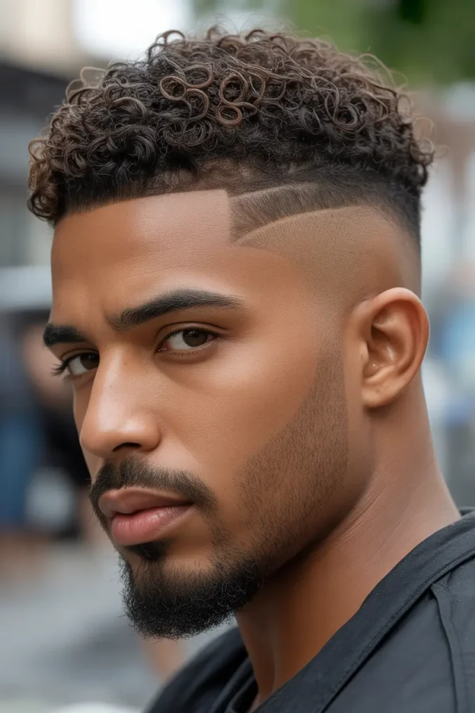 Low Taper with Natural Curls