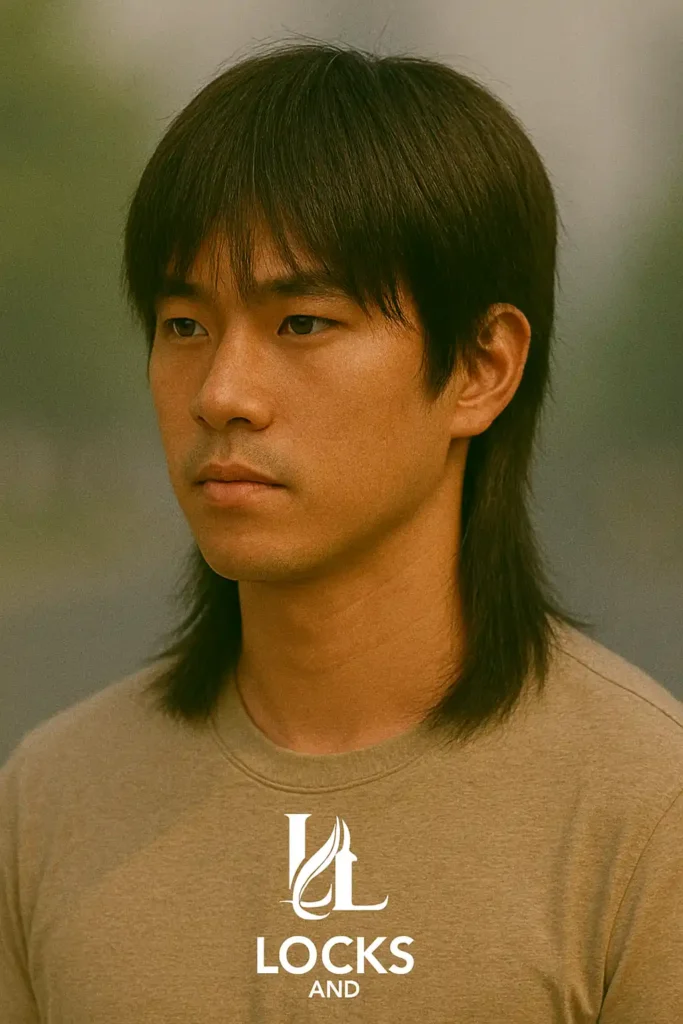Medium Mullet with Straight Ends
