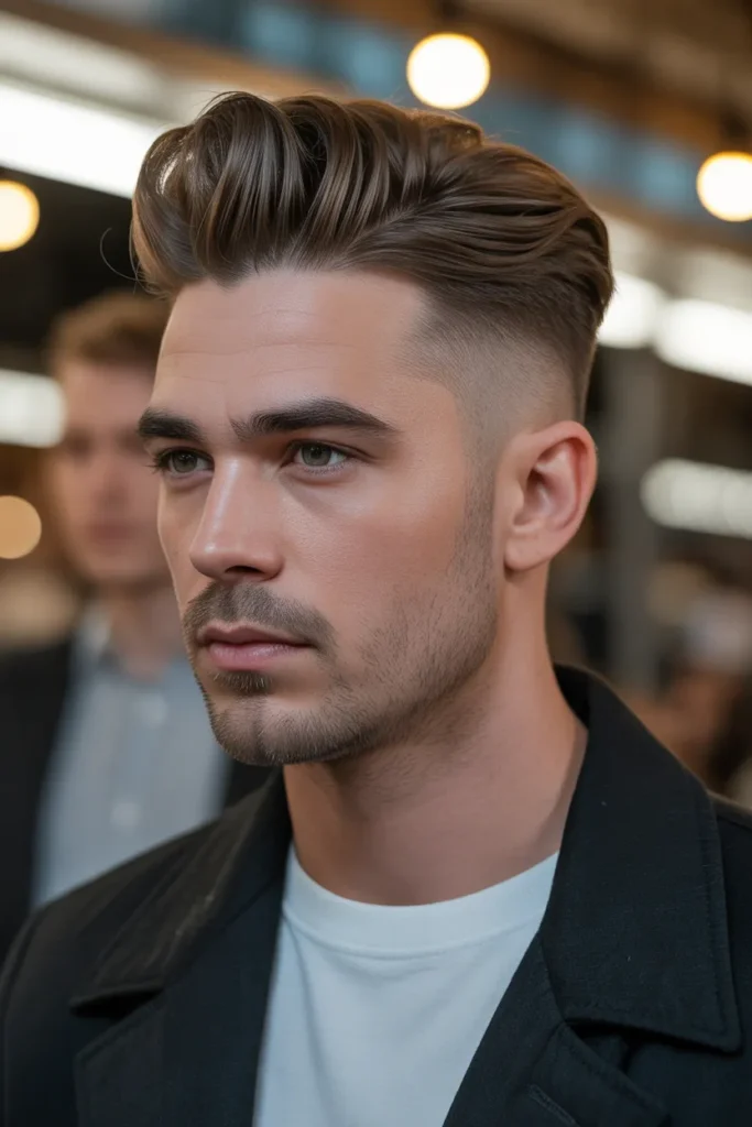 Medium Pompadour with Taper