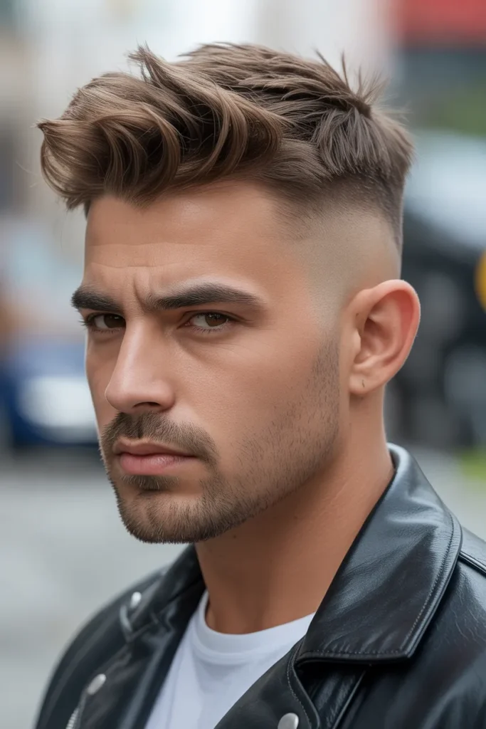 Messy Top with Burst Fade