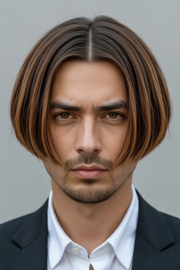 Middle-Part Bob