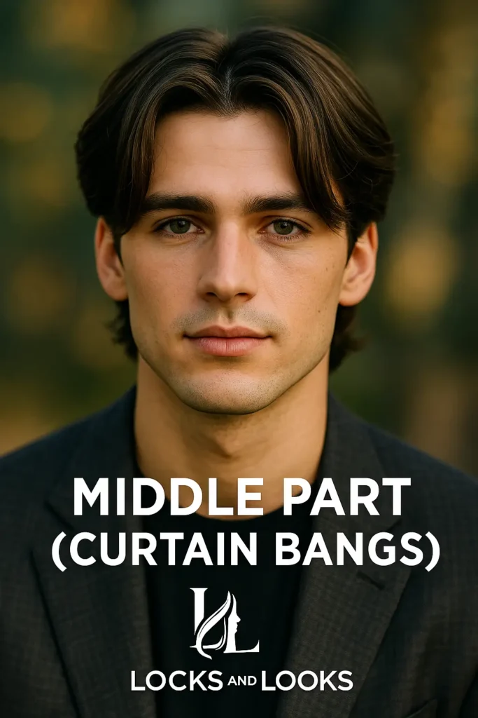 Middle Part (Curtain Bangs)