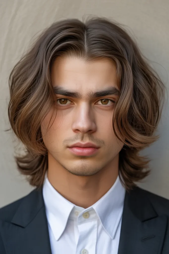 Middle Part Curtain Hair