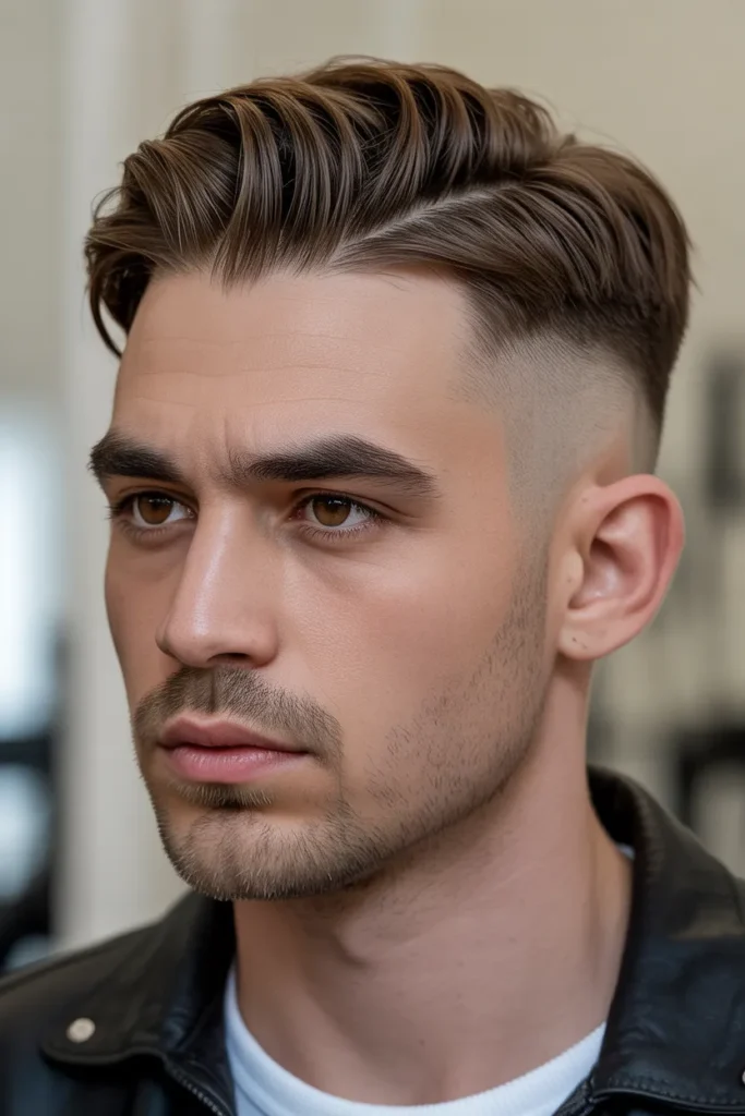 Middle Part Taper Fade