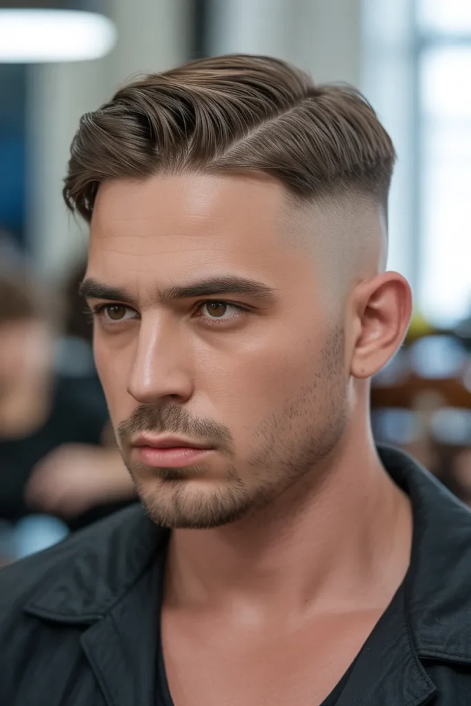 Middle Part with Side Fade