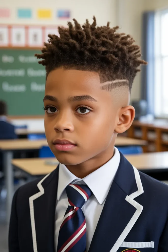 Mini Afro with Temple Fade