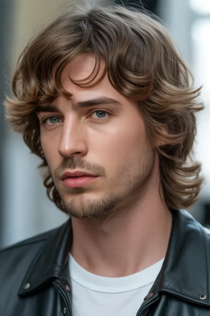 Modern Mullet with Wavy Texture