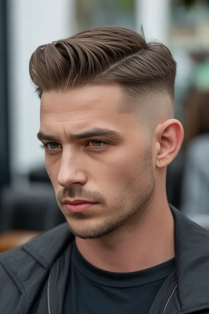 Pompadour with Drop Fade