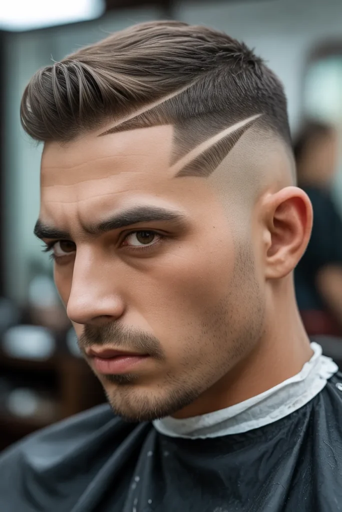 Razor Part Crop with Temple Taper