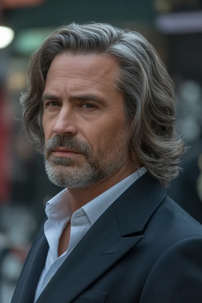 Sculpted Shoulder Cut with Beard