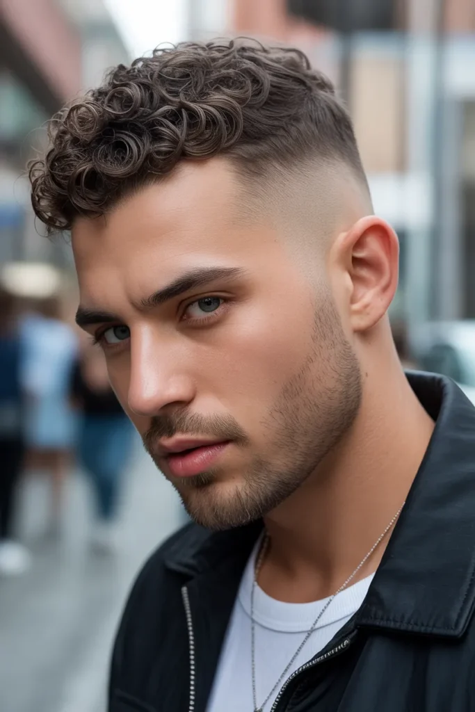 Shadow Fade with Curly Top