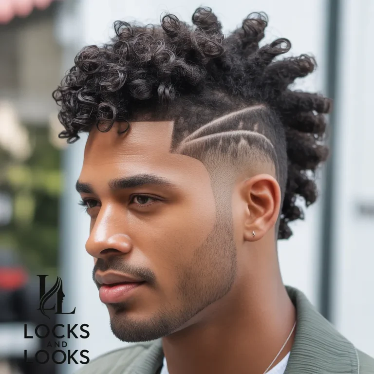 Shadow Fade with Curly Top