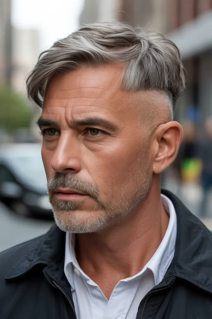 Shag with Sideburn Fade