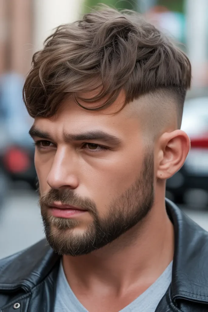 Shaggy Layers with Beard Fade