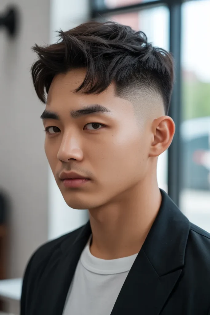 Sharp Fade with Textured Top