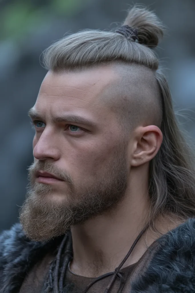 Shaved Sides with Top Knot