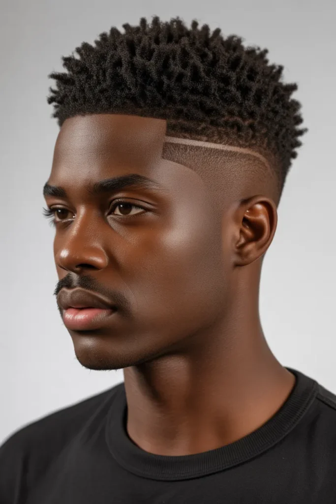 Short Afro with Fade