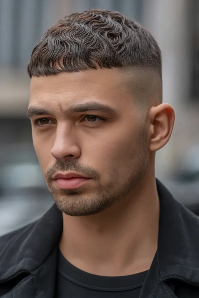 Short Caesar Cut with Waves