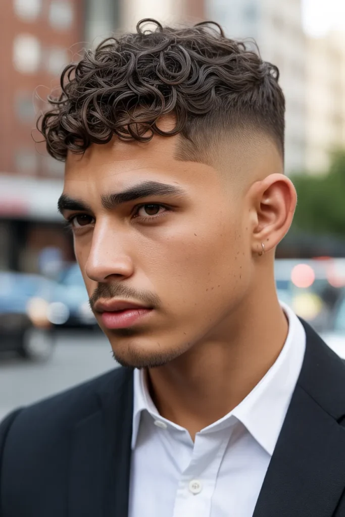 Short Curls with Fade