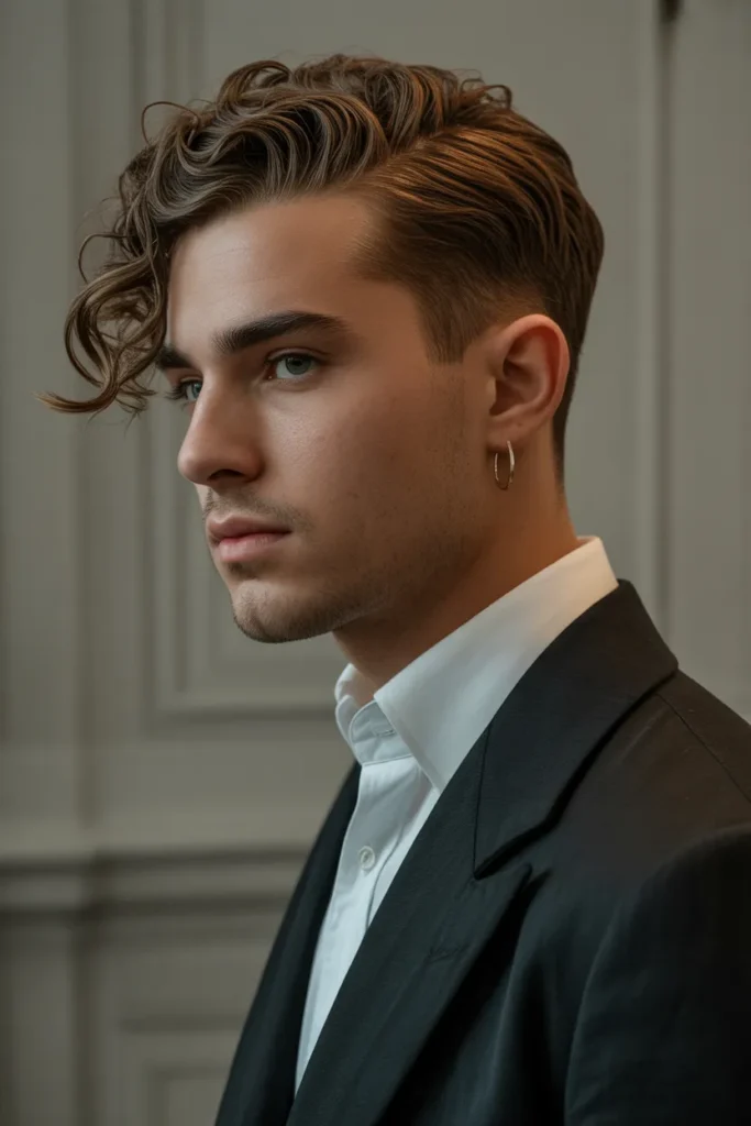 Short Curly Slick Back