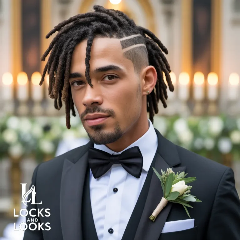 Short Dreads or Locs with Line-Up