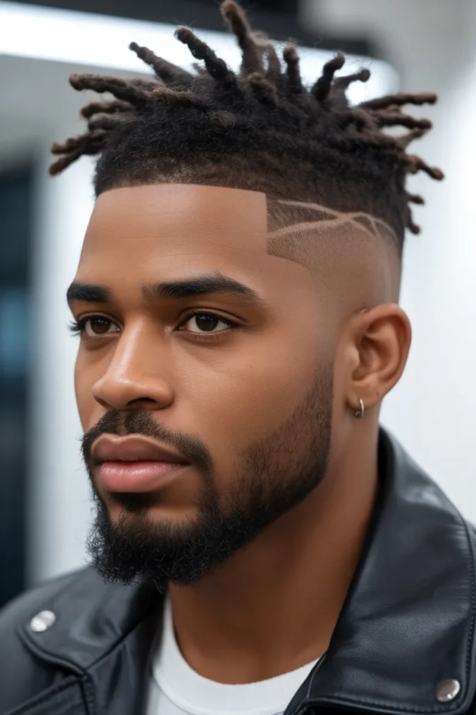 Short Dreads with High Taper Fade