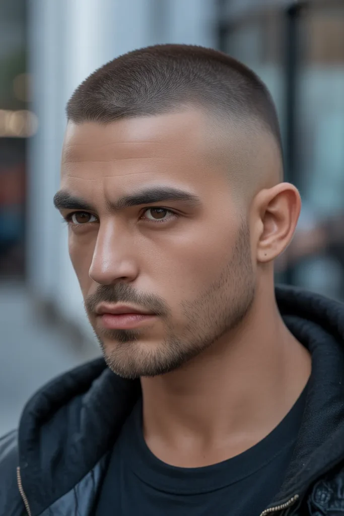 Short Flattop with Skin Fade