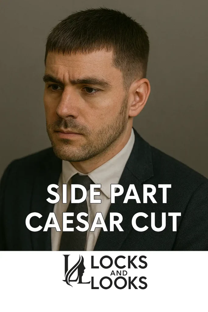 Side Part Caesar Cut