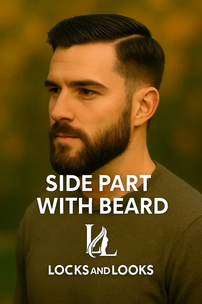 Side Part with Beard