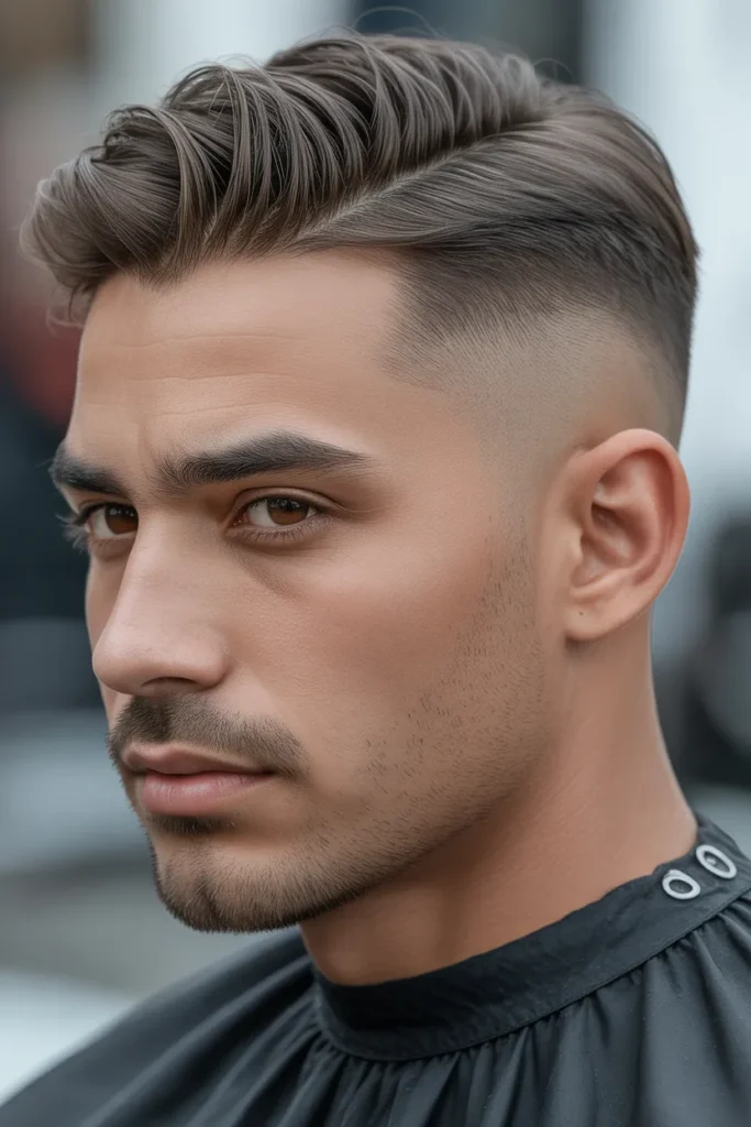 Side Part with Low Fade