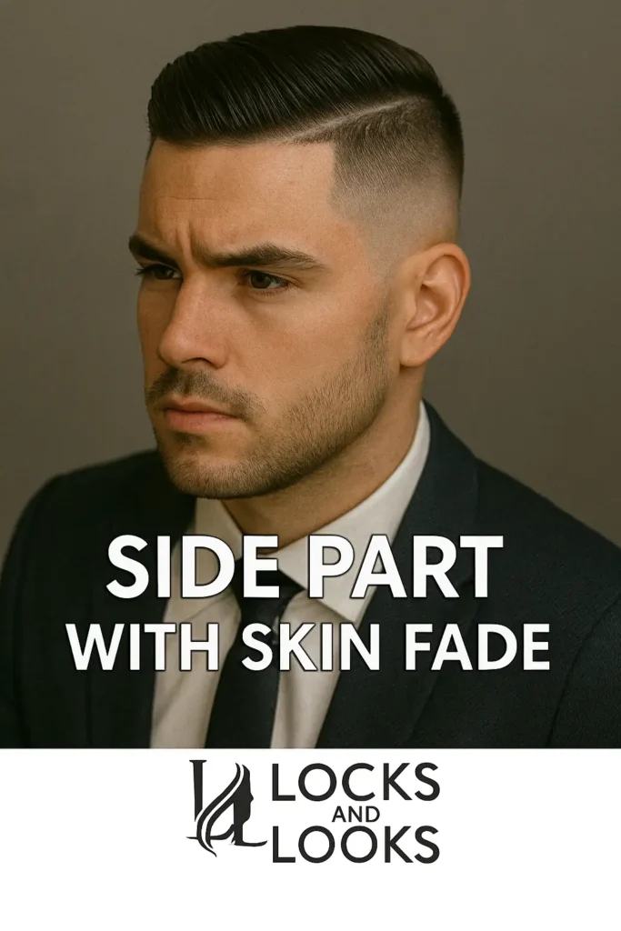 Side Part with Skin Fade