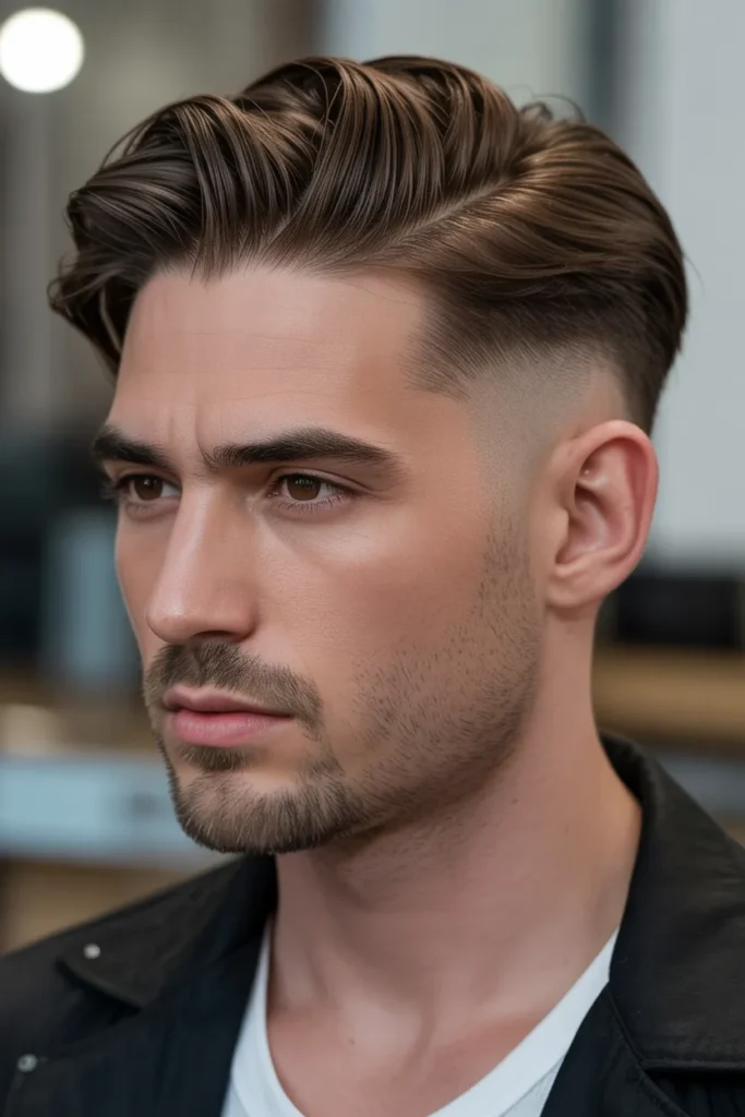 Side Part with Taper Fade