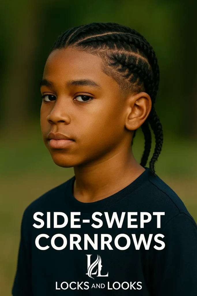Side-Swept Cornrows