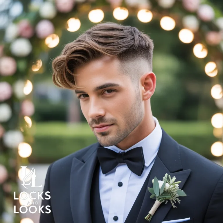Side Swept Fringe with Low Fade