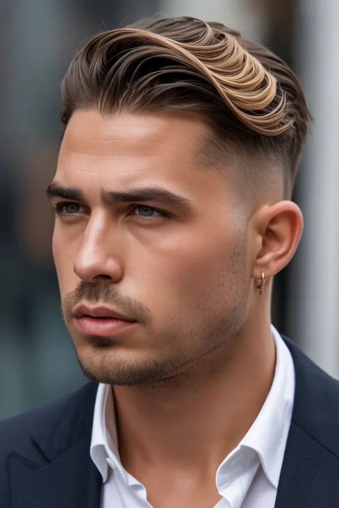 Slick Back with Highlighted Tips