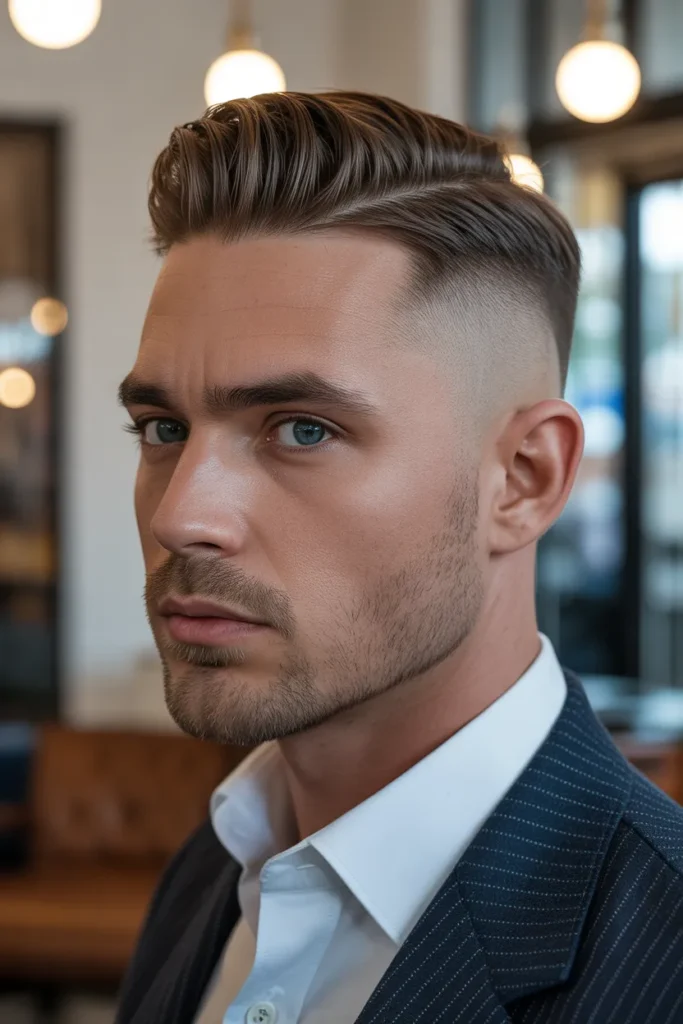 Slick Back with Low Skin Fade