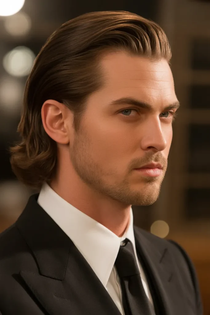 Slick Back with Medium Sides