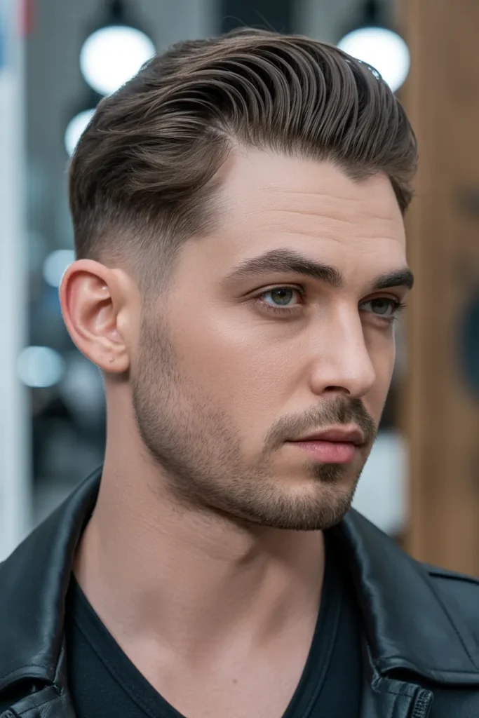 Slick Comb Back with Drop Fade