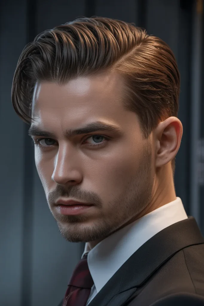 Slick Comb-Over (High-Shine)