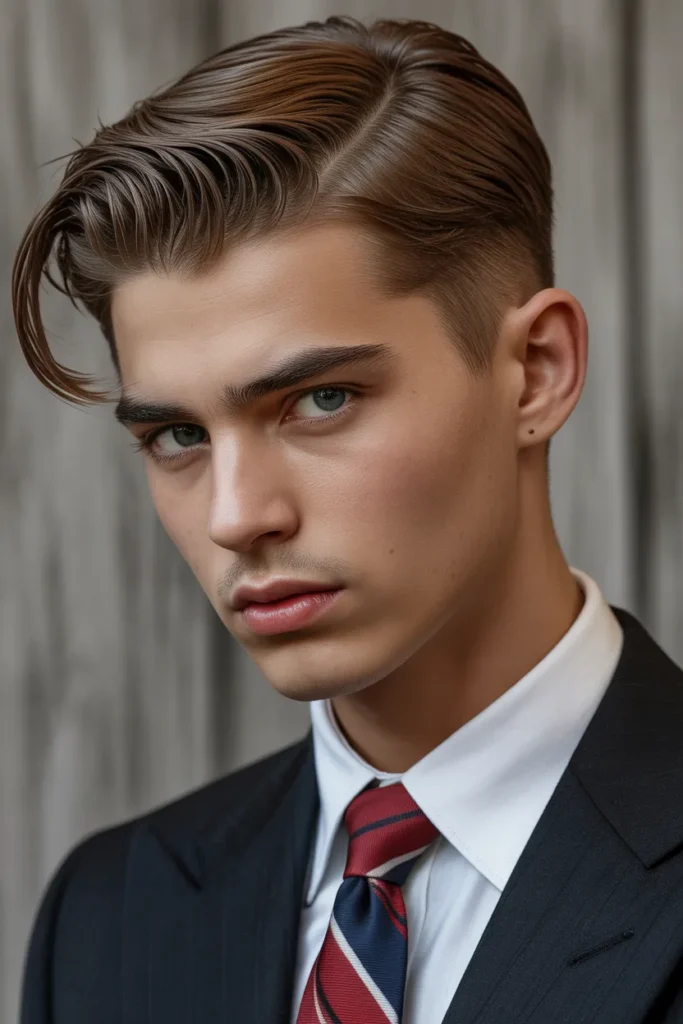 Slick Side Part with Hard Line