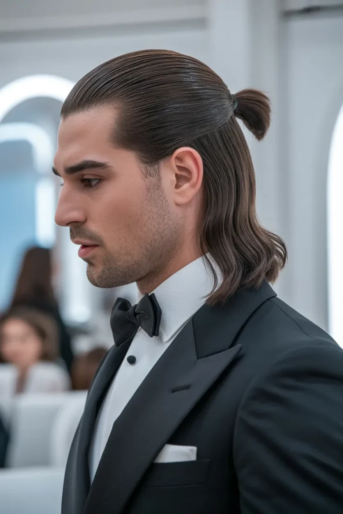Slicked Back Half-Up Pony