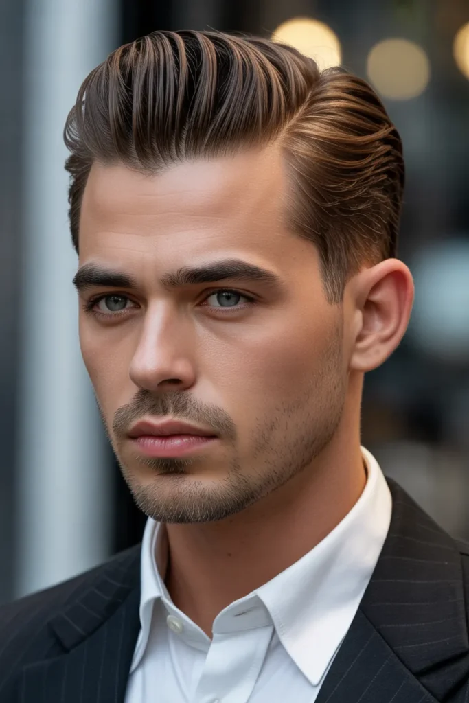 Slicked Back Pompadour