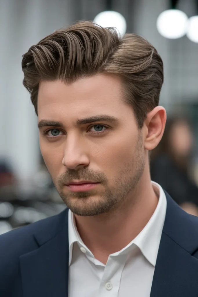 Soft Middle Part Pompadour