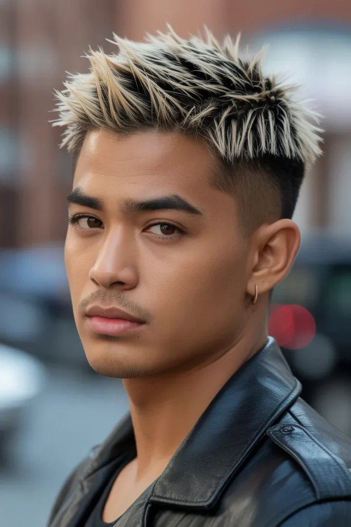 Spiky Hair with Frosted Tips