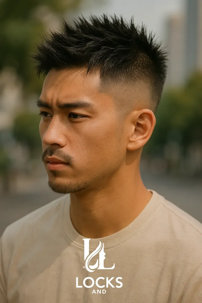 Spiky Top with Skin Fade
