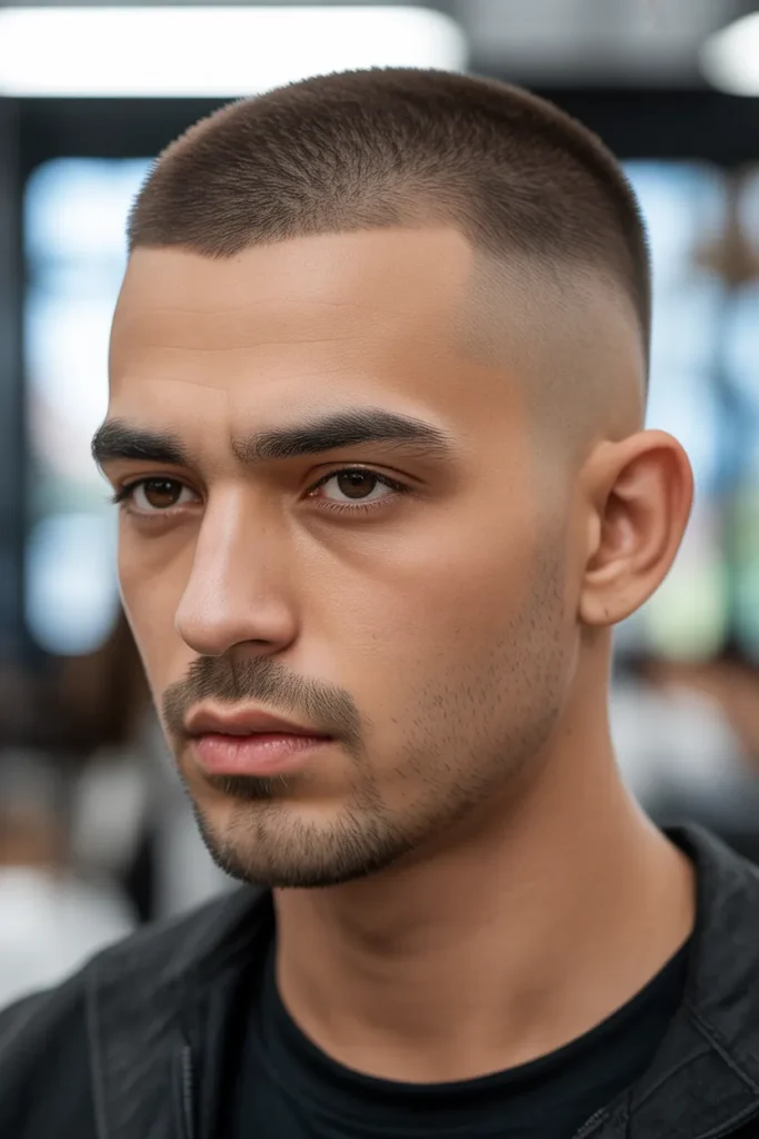 Taper Fade with Crew Cut Top