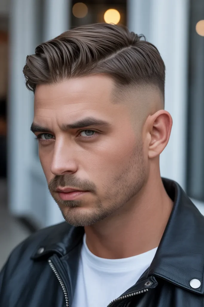 Taper Fade with Side Part