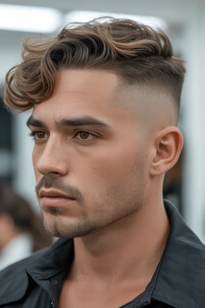 Taper Fade with Wavy Top